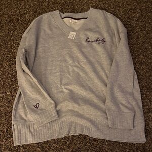 NWT Maurices Gray Crewneck Homebody Sweater